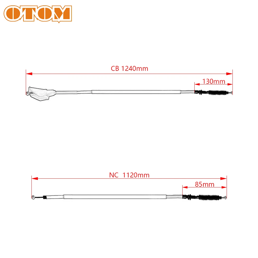 Motorcycle Brake Hose, Motorcycle Clutch Cable, OTOM Motorcycle Enduro Clutch Line Cable Wire Dirt Bike 316 Stainless Steel Core Brake Line Clutch Oil Hose