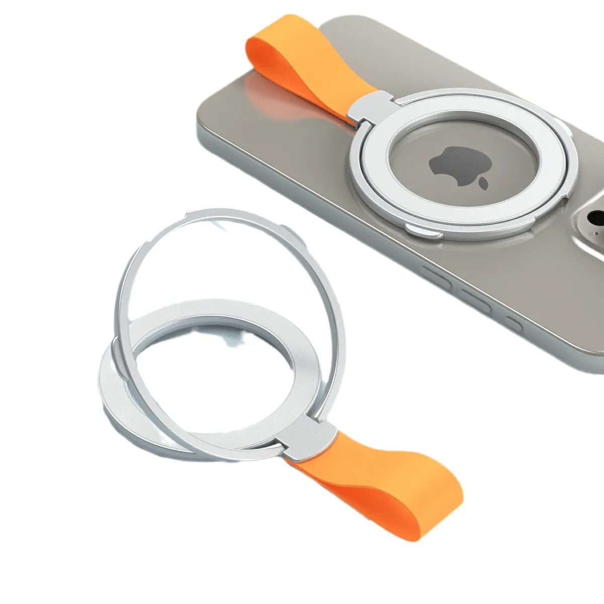 Magnetic Phone Stand and Grip with Finger Ring