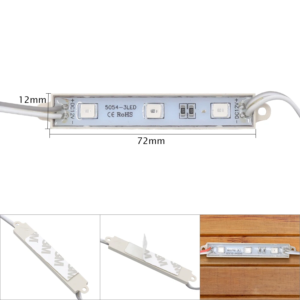 12V LED Modules 5054 3LEDs Waterproof Advertisement Signs Shop Banner Backlight Super Brighter than 5050 2835 20Pcs/lot led modules led module