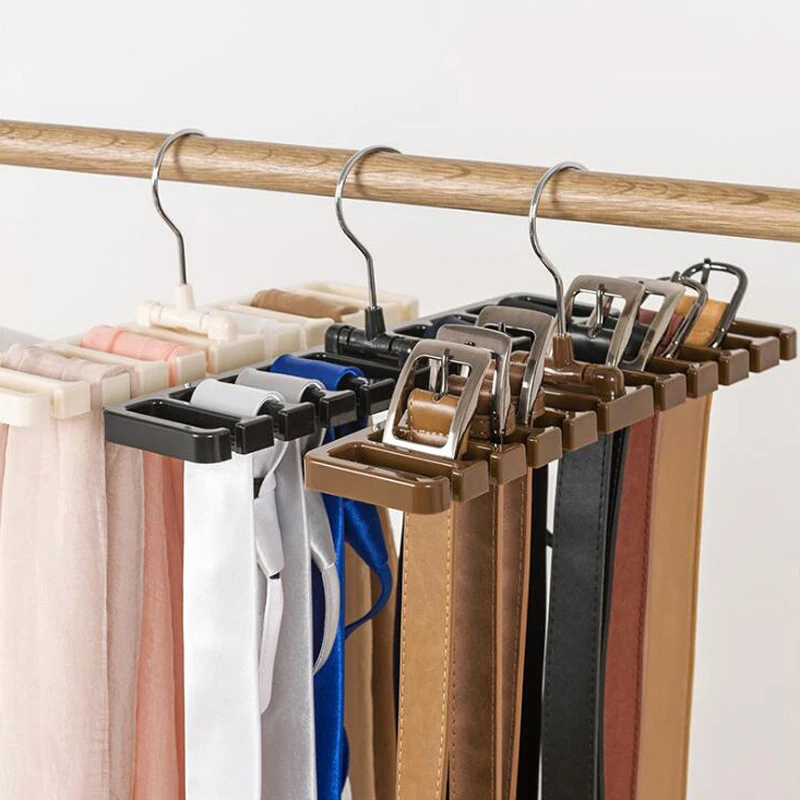 

Belt Rack Hanger Finishing Tie Closet Organizer Holder for Wardrobe Large Belt Storage Rack Hanging Tie Shelf Silk Scarf Racks
