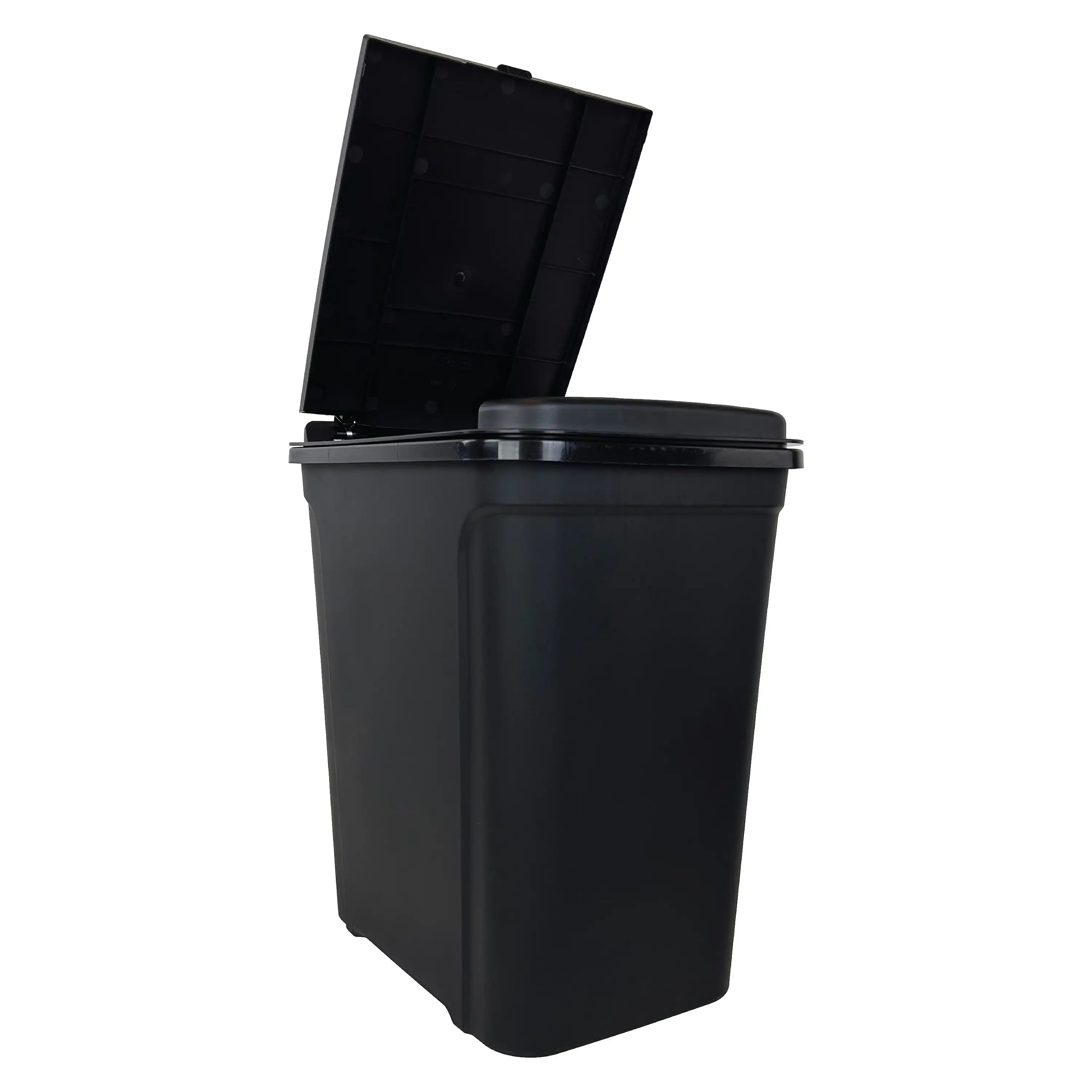 

Mainstays 7.6 gallon Kitchen Plastic Touch Top Lid Trashcan, Black