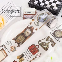 2m/Roll Matte Vintage Post Box PET Tape Telephone Booth Masking Tape 3D Crystal Decorative Stickers For DIY Scrapbooking Journal 2