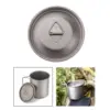 Ultralight Titanium Alloy Mug Lid Camping Water Cup Cover Foldable Handle 1