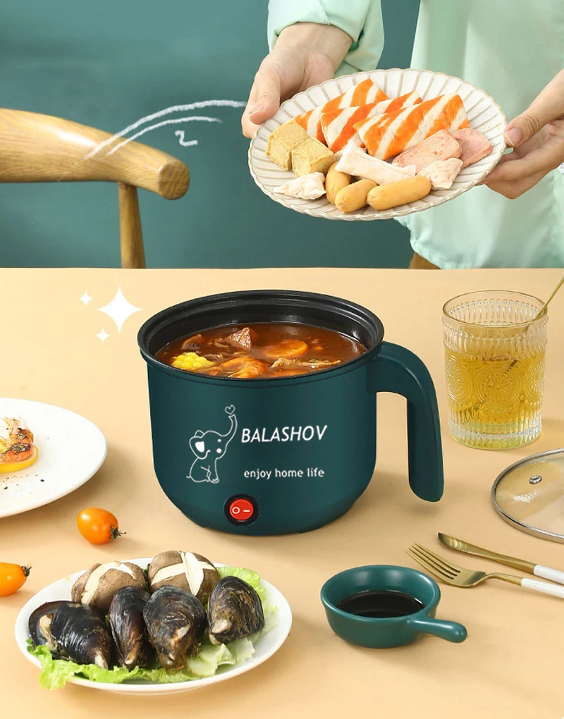 キッチン家電 Minute cooker Mini Multi Cooker 1.8L Non-stick Cooking Machine Single