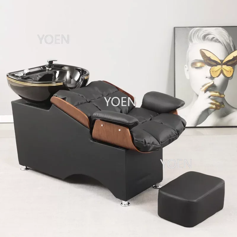 Head Therapy Bed Shampoo Chair Beauty Salon Adult Hair Washing Chair Sink Massage Sedia Per Shampoo Hairstyle Furnitures CY50XT professional stylist chair cosmetic backrest footrest beauty salon chair swivel pedicure sedia girevole barber equipment lj50bc