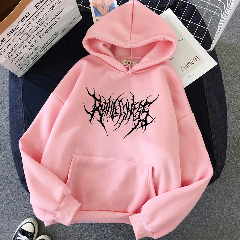 thumbnail image 1 of Sudadera de manga larga con capucha para mujer, ropa de calle informal con letras Punk de talla grande, Estilo Vintage, Ulzzang, gótico, de invierno, 1 of 5