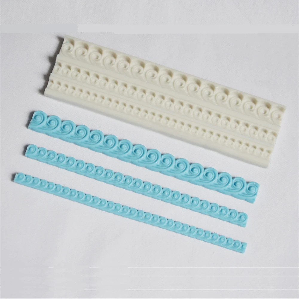 

New Wave Silicone Mold Kitchen DIY Cake Baking Decoration Soft Pottery Clay Plaster Tool Fondant Dessert Chocolate Mould