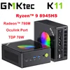 GMKtec NucBox K11 Gaming Mini Pc Ryzen 9 8945HS Windows 11 PRO DDR5 5600Mhz NVME PCIE4.0 Radeon 780M TDP 70W Oculink Port WiFi 6 1