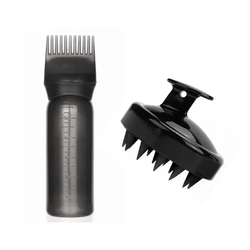 Hair Oil Dispenser Bottle Root Comb Applicator Dispenser For Hair Oil Reusable Scalp Massager Shampoo Brush Dye Tool hair oil applicator bottle