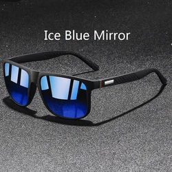 Trendy Unisex Fashion Square Sunglasses - Colorful Lightweight Outdoor Eyewear (IceBlueMirror)
