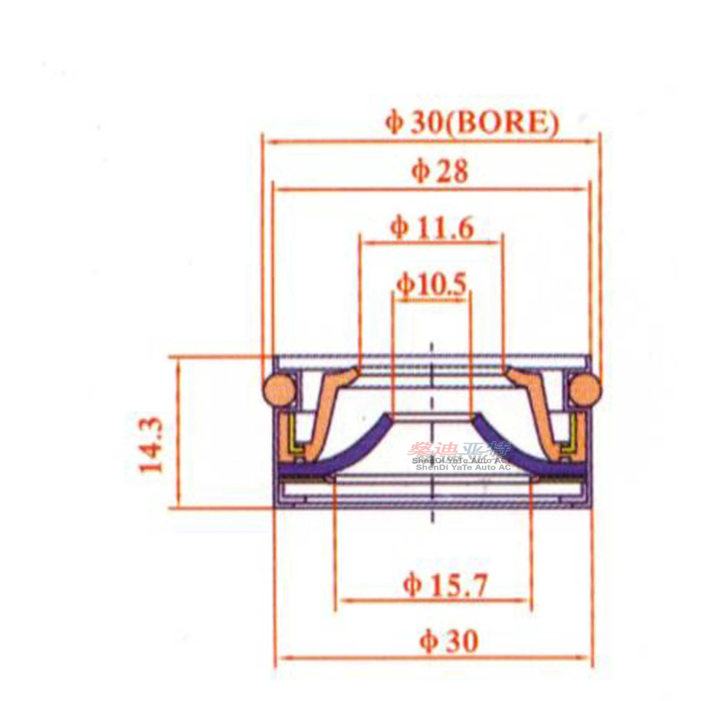 Auto Air Conditioning Compressor Stamps Shaft Seal Oil Seal Gasket For Isuzu Diese Kiki ZEXEL DKS16H R134a Compressor