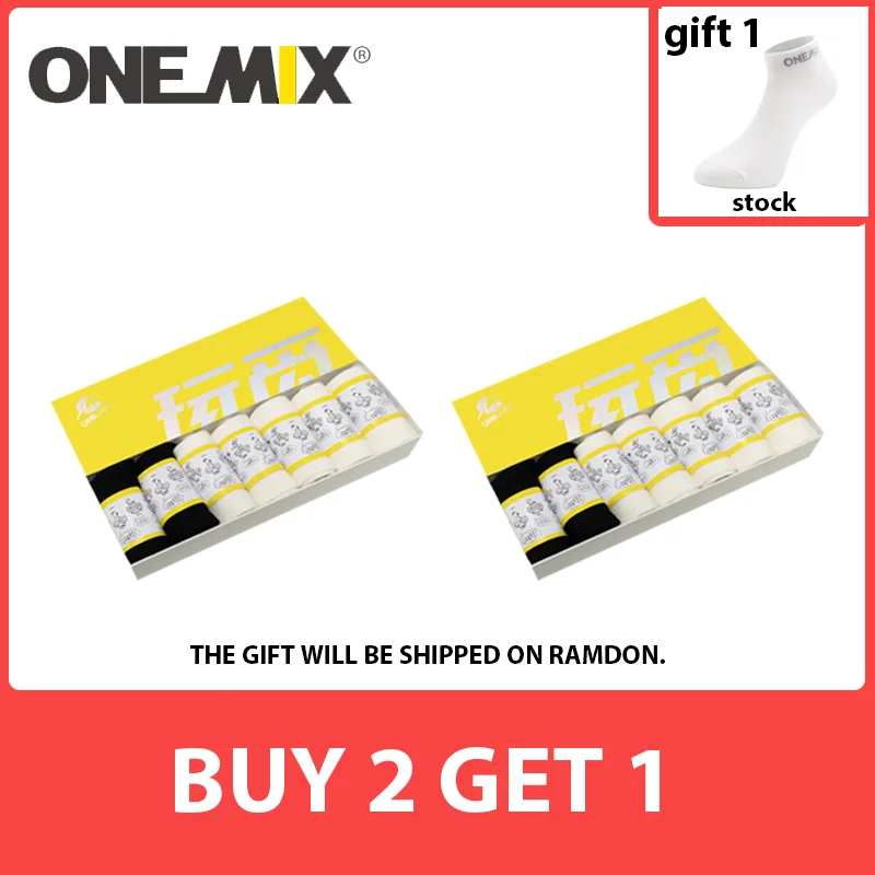 ONEMIX Men's Week Sports Running Socks Pure Cotton Socks 7 Pairs/lot 7 days Wearing for Outdoor Basketball Calcetines Ciclismo sports socks