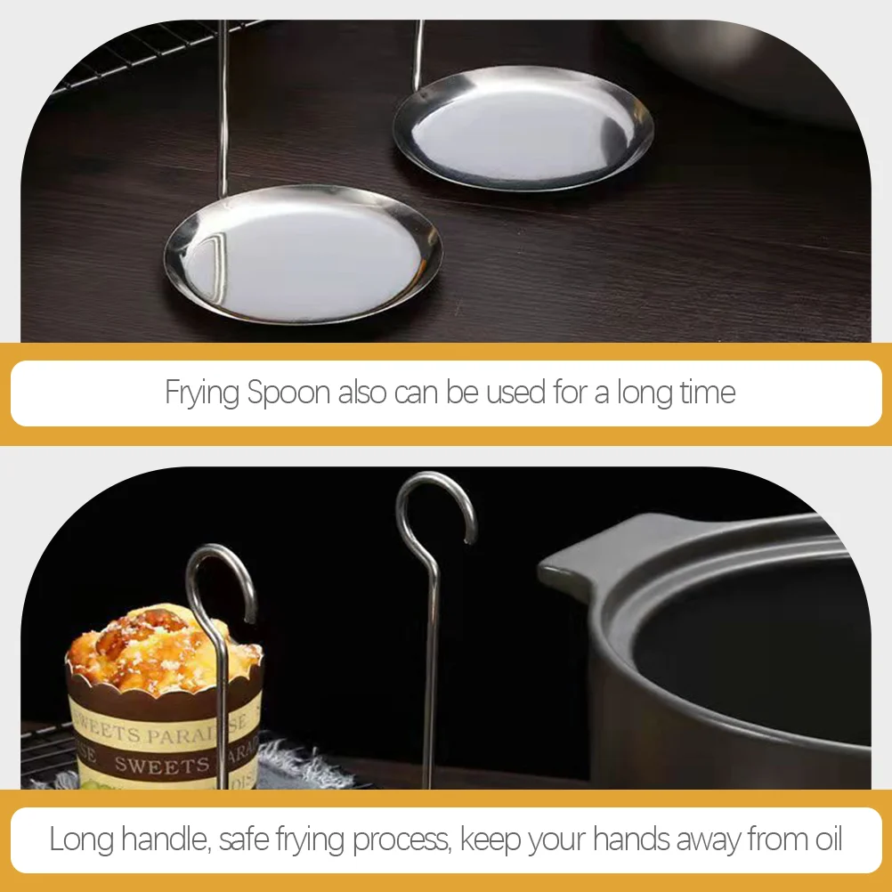 2Pcs Oil Cake Mold Stainless Steel Kitchen Gadgets Tools Home Frying Spoon Non Stick Metal Snack Maker Cooking Utensil