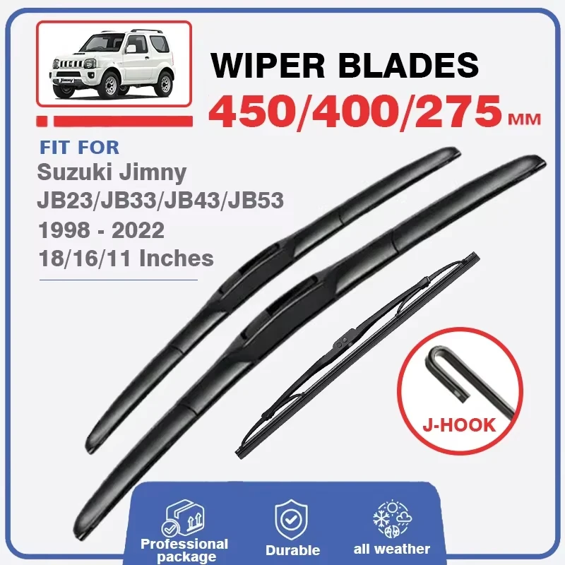Balais D'essuie-glace STANDARD Pour Suzuki Jimny (1998-2017) - Kit 2 Pièces (450mm + 410mm) - Silencieux Et Durables - 8