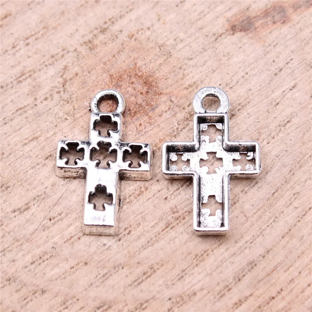 

Accesories Cross Charms Jewelry For Woman 17x11mm 40pcs