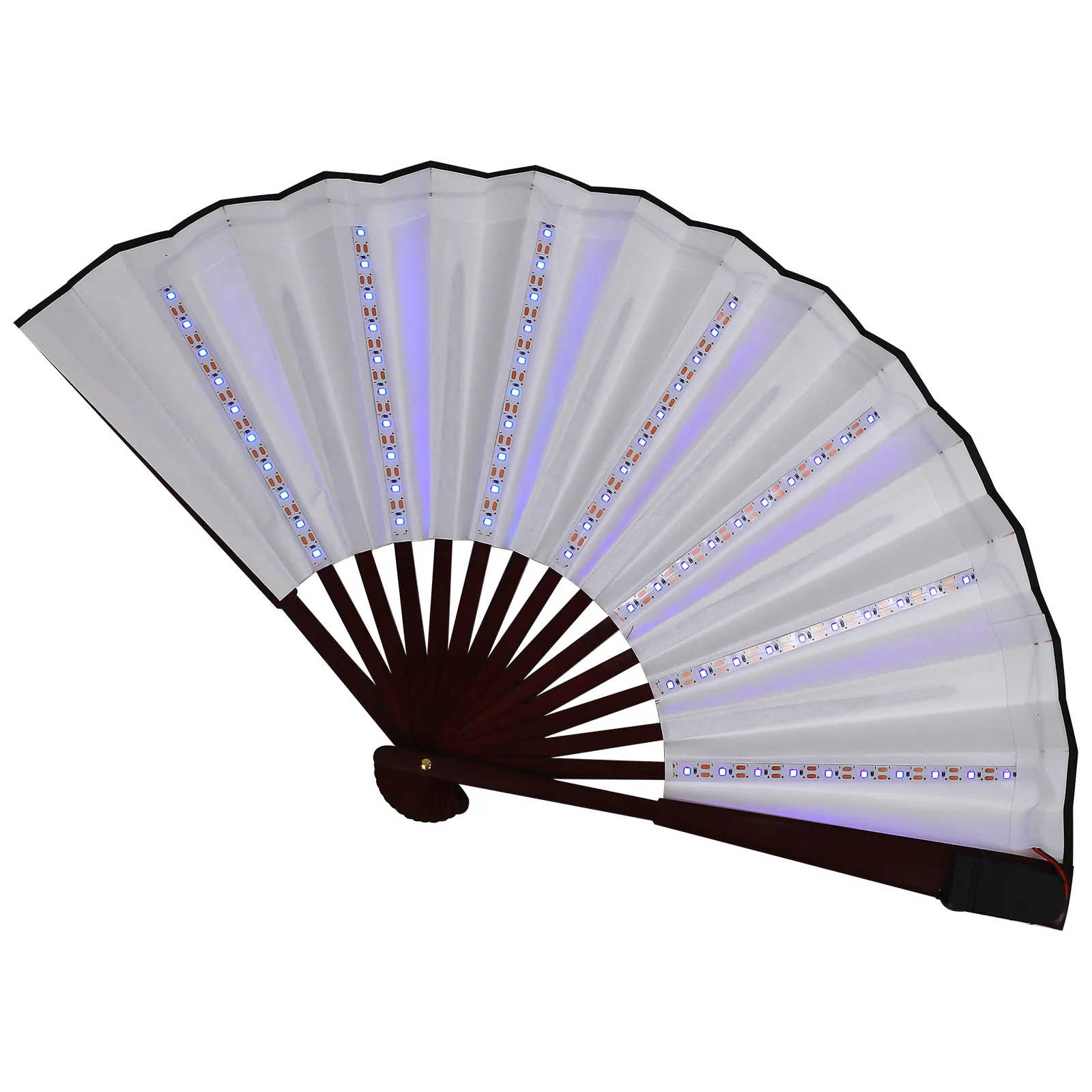 

Large LED Light Glowing Fan: Blue Light Hand Fan Dance Club Glowing Fan Night Performance
