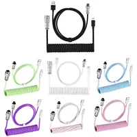 USB Type C Mechanical Keyboard Coiled Cable USB Mechanical Keyboar Coiled Cable Aviator Desktop Computer Aviation Connector Cord