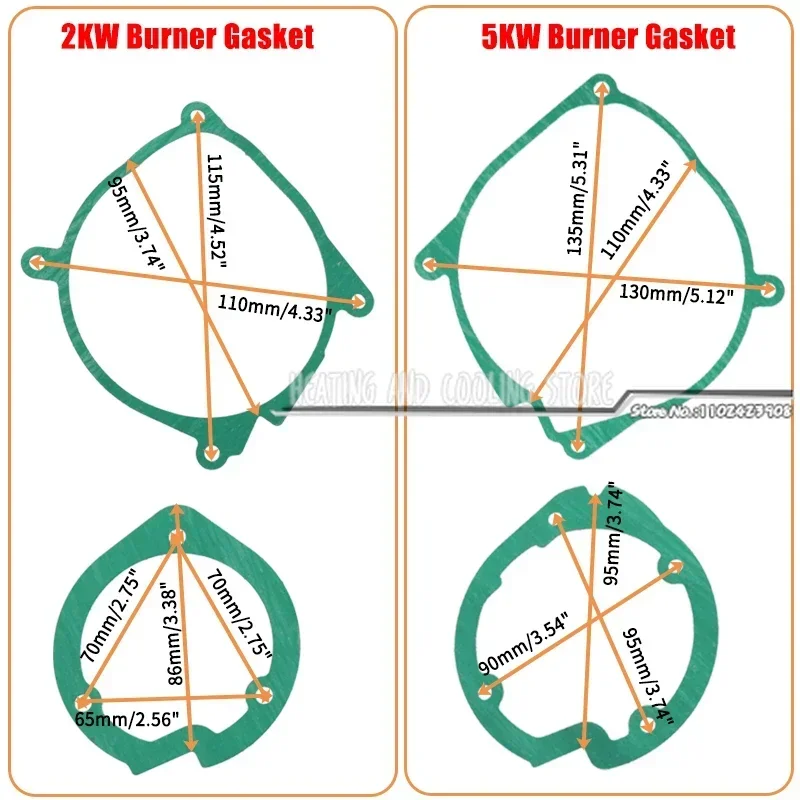 Air Diesel Heater Diesel Heater Car Heater Accessories 1/2/5/10/20Set 2KW 5KW Air Diesel Heater Blower Fan Motor & Burner Gasket set For Chinese heater Eberspacher Airtronic Car Truck