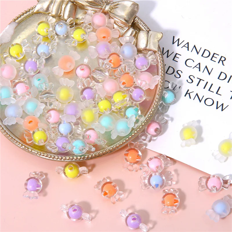 

20/50pcs Transparent AB Colored Candy Acrylic Faceted Charms Loose Spacer Beads DIY Bracelet Necklace Acccessories