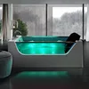 Modern Acrylic Massage Multi Functional Glass Jacuzi Whirlpools Bathtubs And Bathroom Spa Bath Tub Balboa Led Light Double 4