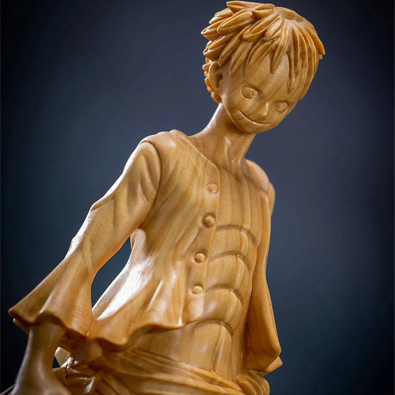 

Anime One Piece Monkey D. Luffy Boxwood Sculpture Protagonist Statue Collection Decoration Doll Toys Ornaments Gifts For Adult