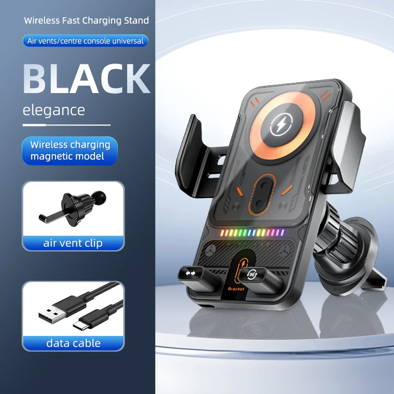 15W Fast Wireless Charging Smart Sensing Car Phone Mount with Infrared Induction