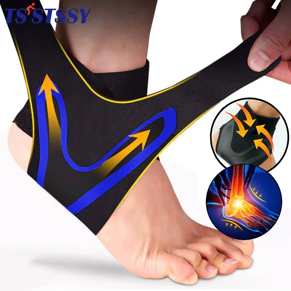 

1Pcs Sport Compression Ankle Support Brace Ankle Stabilizer Tendon Pain Relief Strap Foot Sprain Injury Wraps Basketball Running