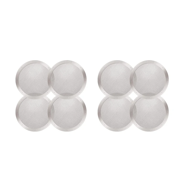 

8-Pack Reusable Stainless Steel Filters For Aeropress Coffee Makers
