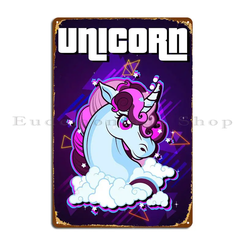 

Металлический плакат в виде единорога