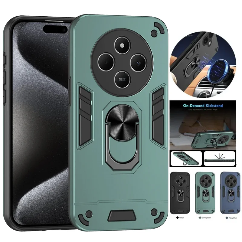 Military Shockproof Armor Case with Ring Stand Holder
