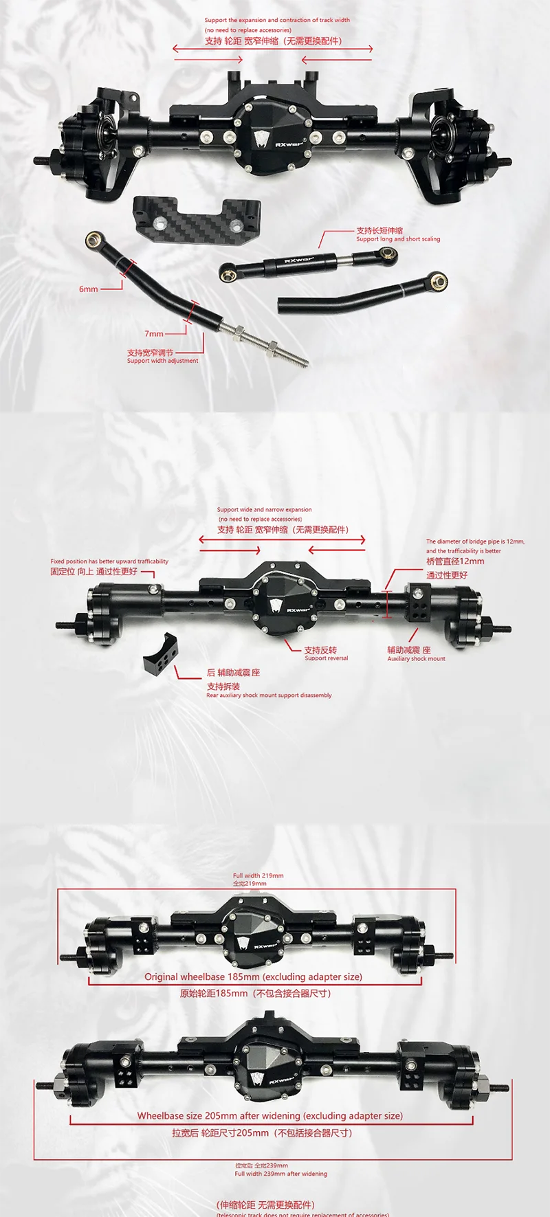 For Traxxas For TRX4 For Axial For SCX10 1/10 RC クローラーカー用
