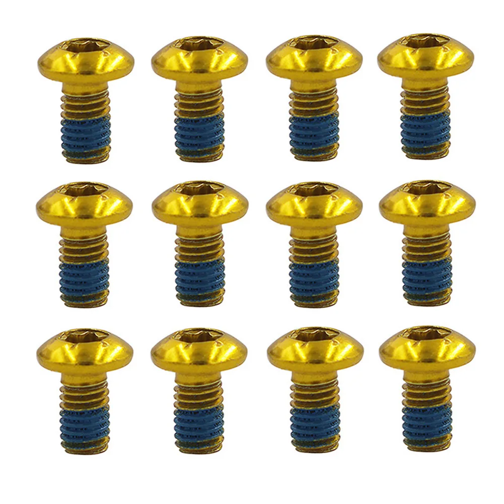 

12Pcs M5 X 9mm T25 Bicycle Screws MTB Road Mountain Bike Disc Brake Rotor Bolts Bike Color Disc Screws Repair Tools
