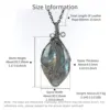 VGDS Unique Natural Crystal Labradorite Stone Handmade Wire Wrapped Charms Pendants Necklaces Retro Fashion Men Women Jewelry 2