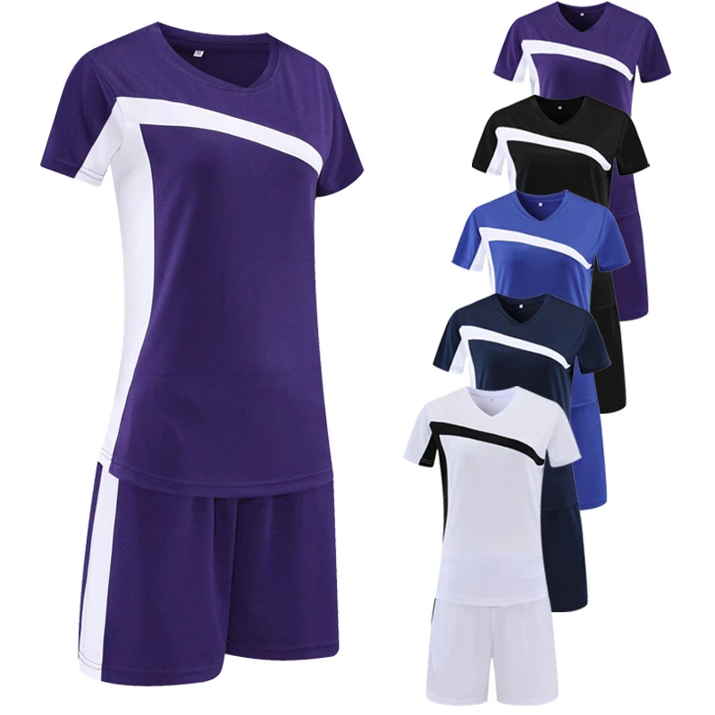 Women's Short-Sleeved Volleyball Suits Student Competition Team Training Uniforms Clothes Female Sports Jersey Print Name Number