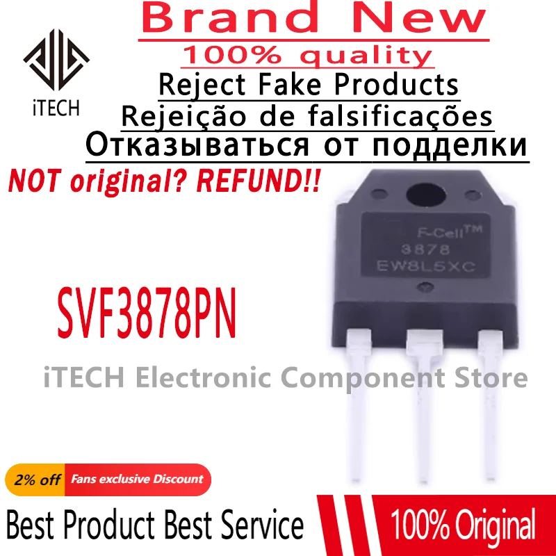 

10 шт. оригинальный транзистор полевого эффекта SVF3878PN 3878 TO-247 MOS 9A 900V