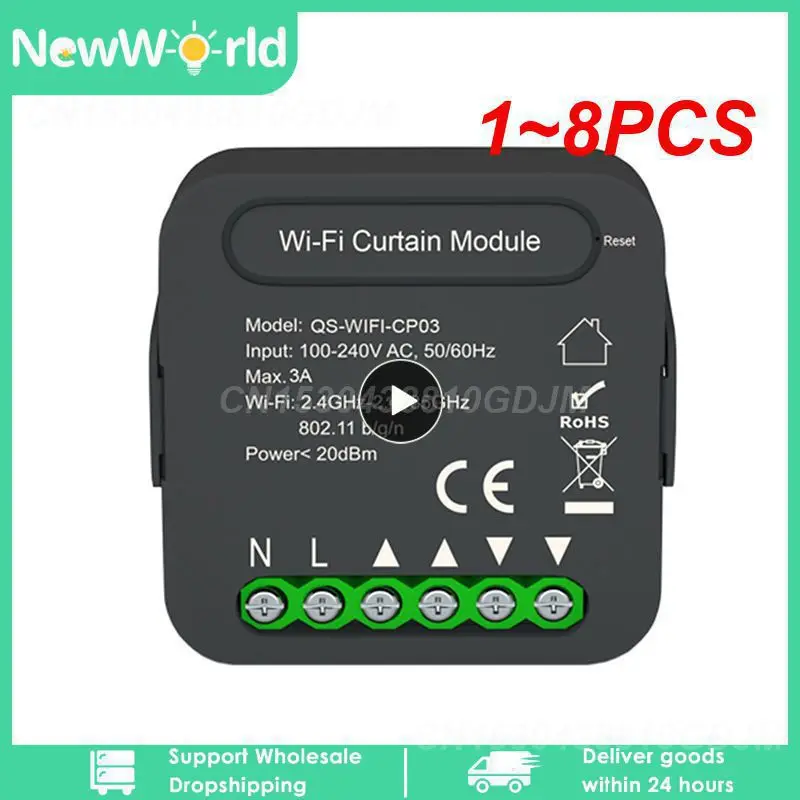 

1~8PCS QS-Zig-bee/Wifi-CP03 Tu-ya Zig-Bee/WiFi Switch Module for Roller Shutter Blinds Motor Home Home Alexa