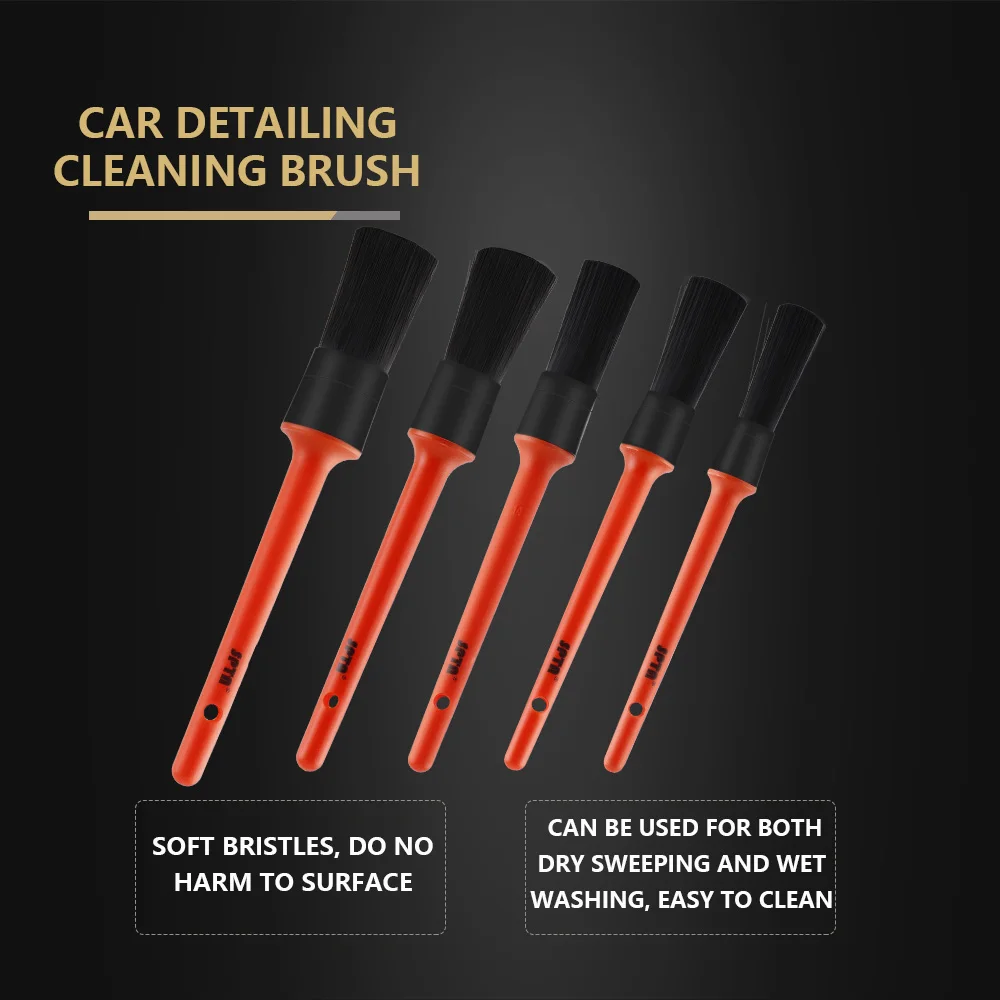 Sharpening Wire Boar Hair Car Detailing Brush PP Plastic Versatile Cleaning Tool For Dashboard Air Outlet etc car cleaning tool