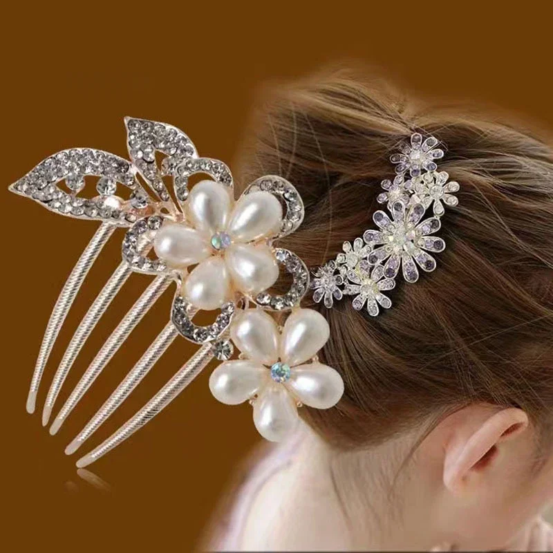 

Women Crystal Hair Braiding Clip Elegant Vintage Hairpin Women Elegant Rhinestone Hair Accessories Crystal Hairpins Barrettes