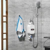 3500W Shower System Set Mini Hot Water Heater Shower Rapid Heating LCD Digital 304 Stainless Steel Rain Shower Head for Outdoor 1