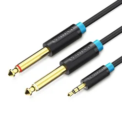 Enhanced Audio Y - Splitter Cable - Dual 6.5mm & 3.5mm Converter (3m)