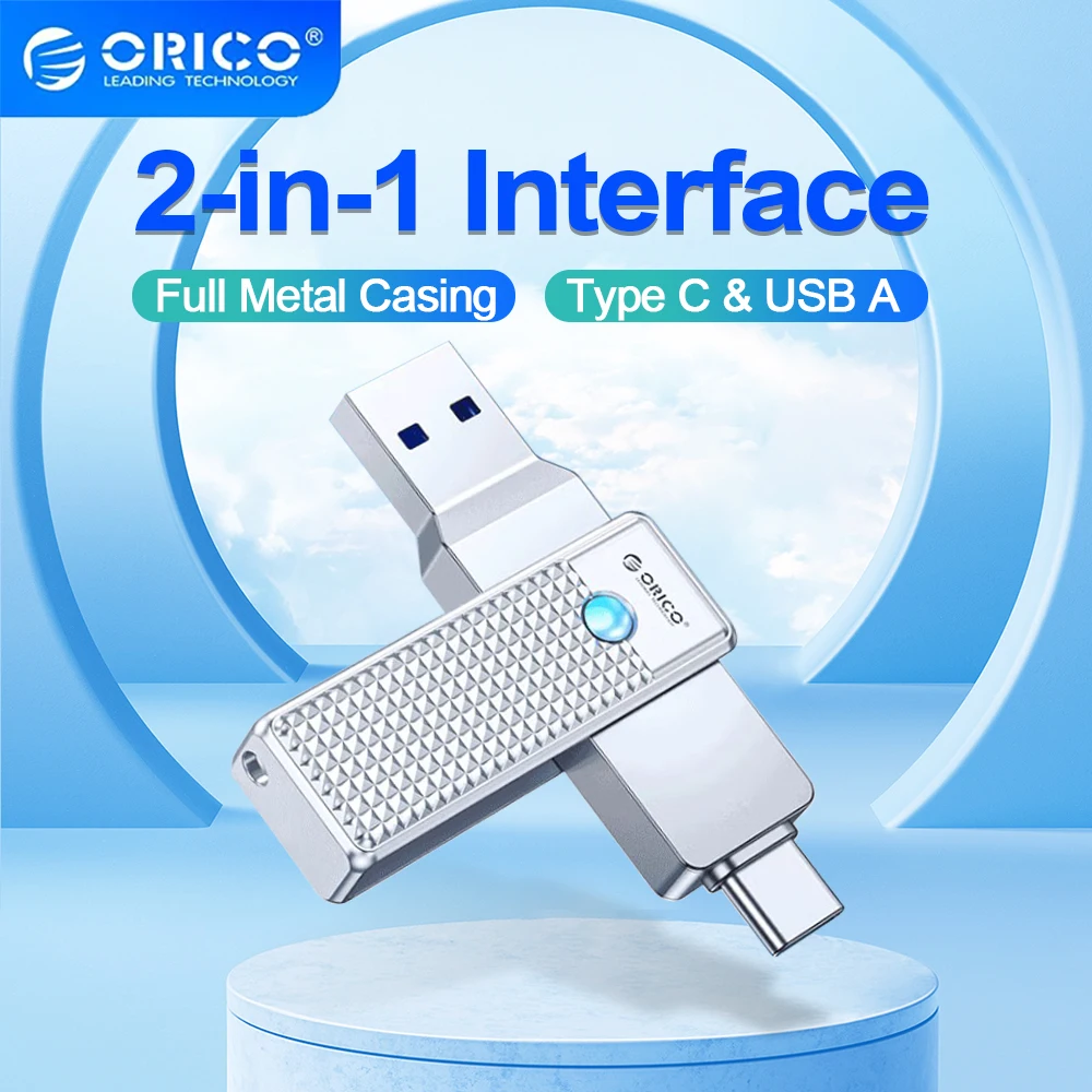 ORICO UFSD USB 3.2 405MB/S PEN DRIVE OTG Pendrive 2 In 1 Dual Flash Drive High Speed Drive Type C Interfaces for MacBook Phone
