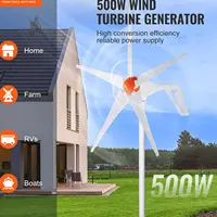 SucceBuy générateur d'éolienne 12V 500W/800W générateur d'énergie éolienne avec contrôleur MPPT adapté aux camping-cars de ferme à domicile 2