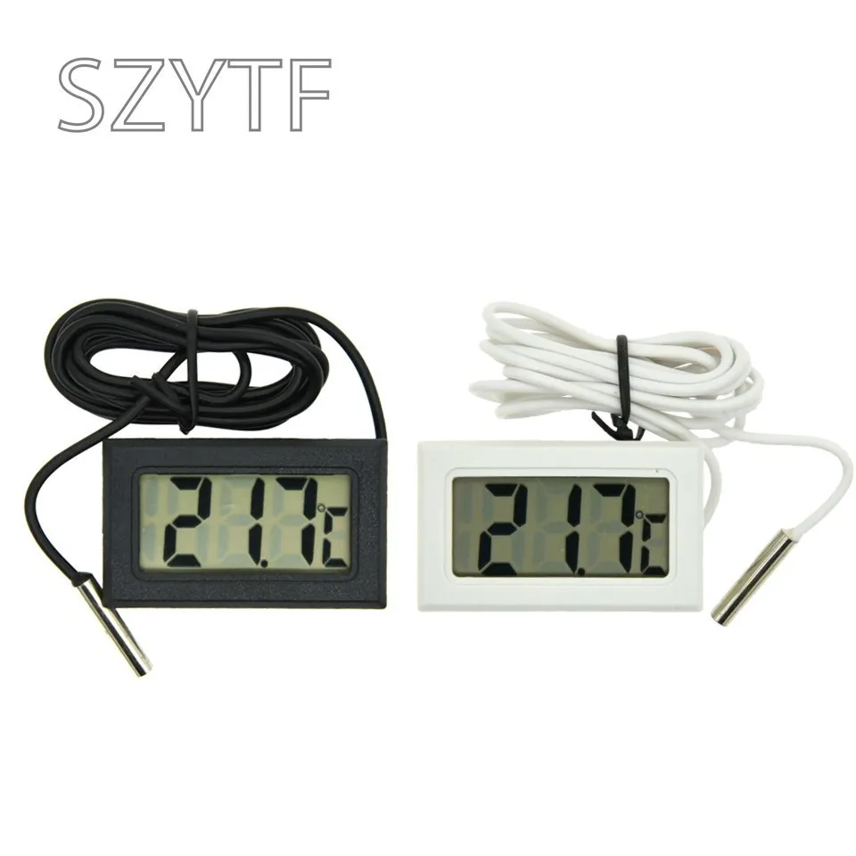 LCD Digital Thermometer 1PC FY-10 Min Embedded for Car Refrigerator Aquarium Fish Tank