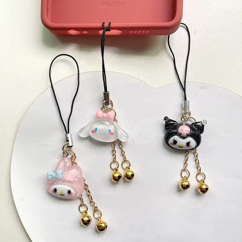 

Sanrio anime cartoon pudding dog pendant Kulomi pendant s mobile phone pendant transparent cute fine flashing mobile phone chain