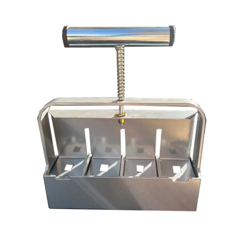 /8-Cell Soil Block Maker Double-deck Stainless Steel Handheld Seedling Soil Blocker Double-deck Block Maker for Garden Prep