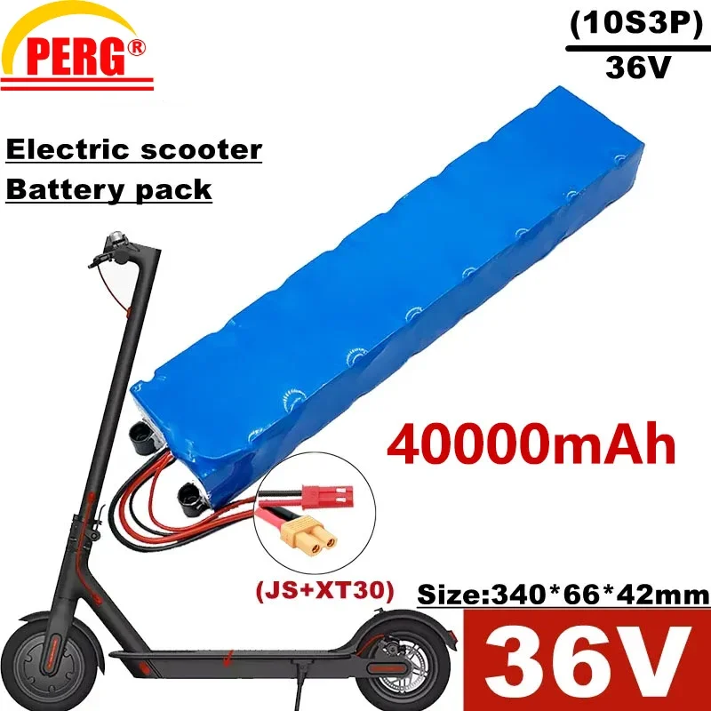 

36V Lithium Ion Battery pack, 40ah, 10s3p, JST + xt30 Connector,built - in BMS,suitable for electric bicycle,scooter,Xiaomei car