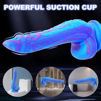 Realistic Dildo with Suction Cup,Silicone Tentacle Dildo Huge Thick Anal Plug Monster Dildos Prostate Massager Adult Sex Toy 3