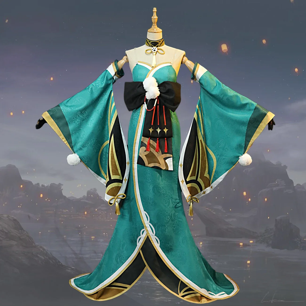 

Genshin Impact Ms. Hina Cosplay Costume Gorou Hanfu Dress Halloween Carnival Suit Cosplay