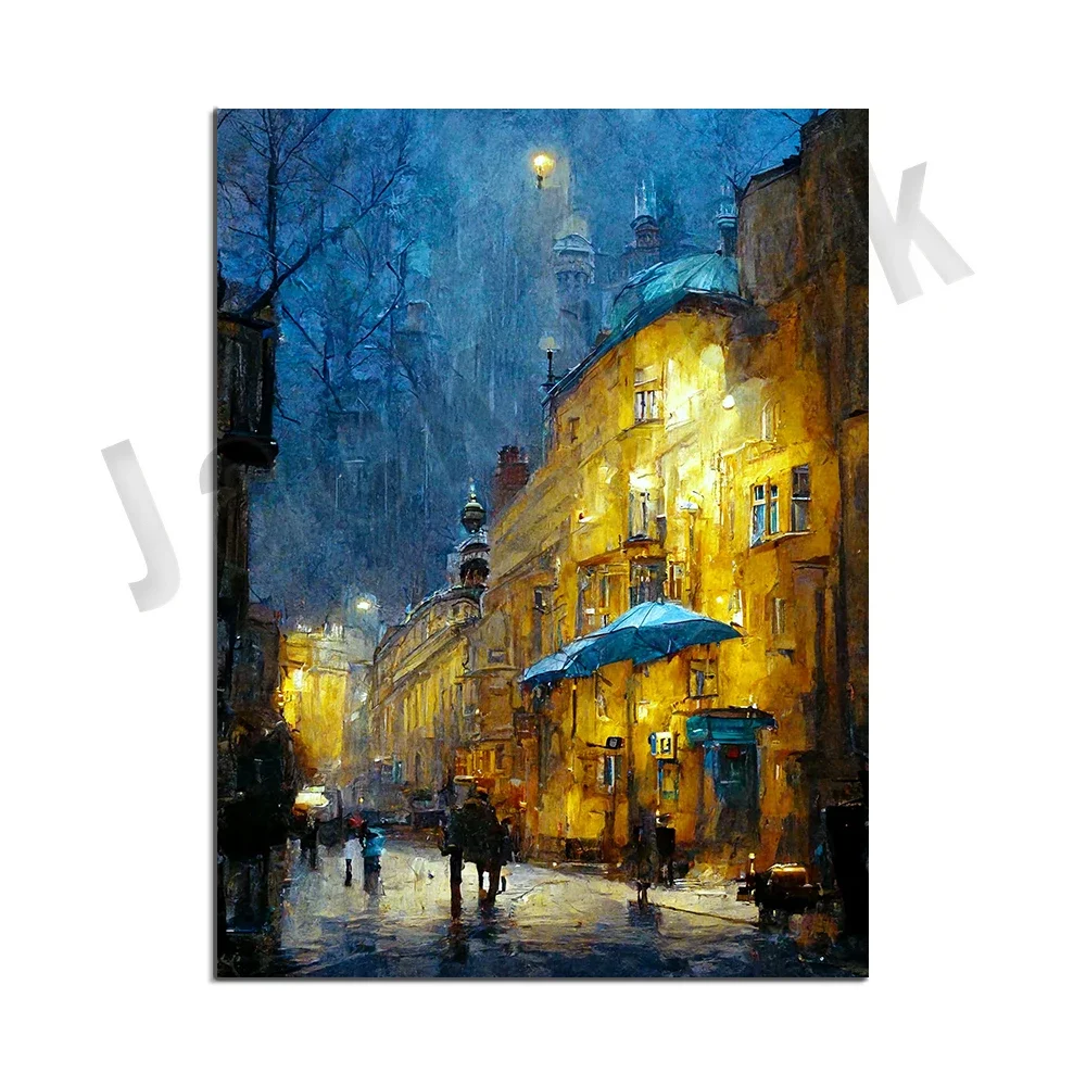 都市の夜景 抽象アート写真　A3サイズ 都市の夜景のアートポスター:urban_nightscape_8955 通販