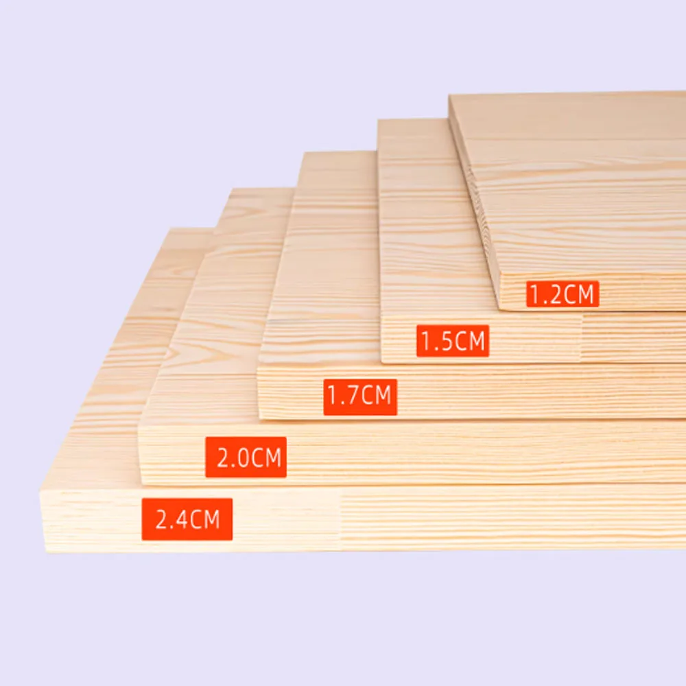 1Pcs Long40-60cm Wide30-50cm Thick1.2-2cm 소나무 보드 단단한 나무 조각 DIY 공예 장식 건물 모델 액세서리